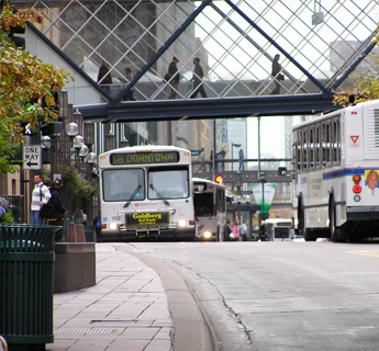 Buses on Nicollet Mall