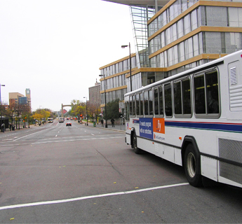 City bus by Central Library