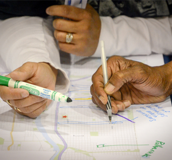 Drawing on map